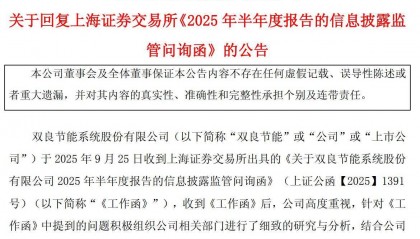双良节能回复上交所问询函：50亿元货币资金受限，大客户与供应商身份重叠
